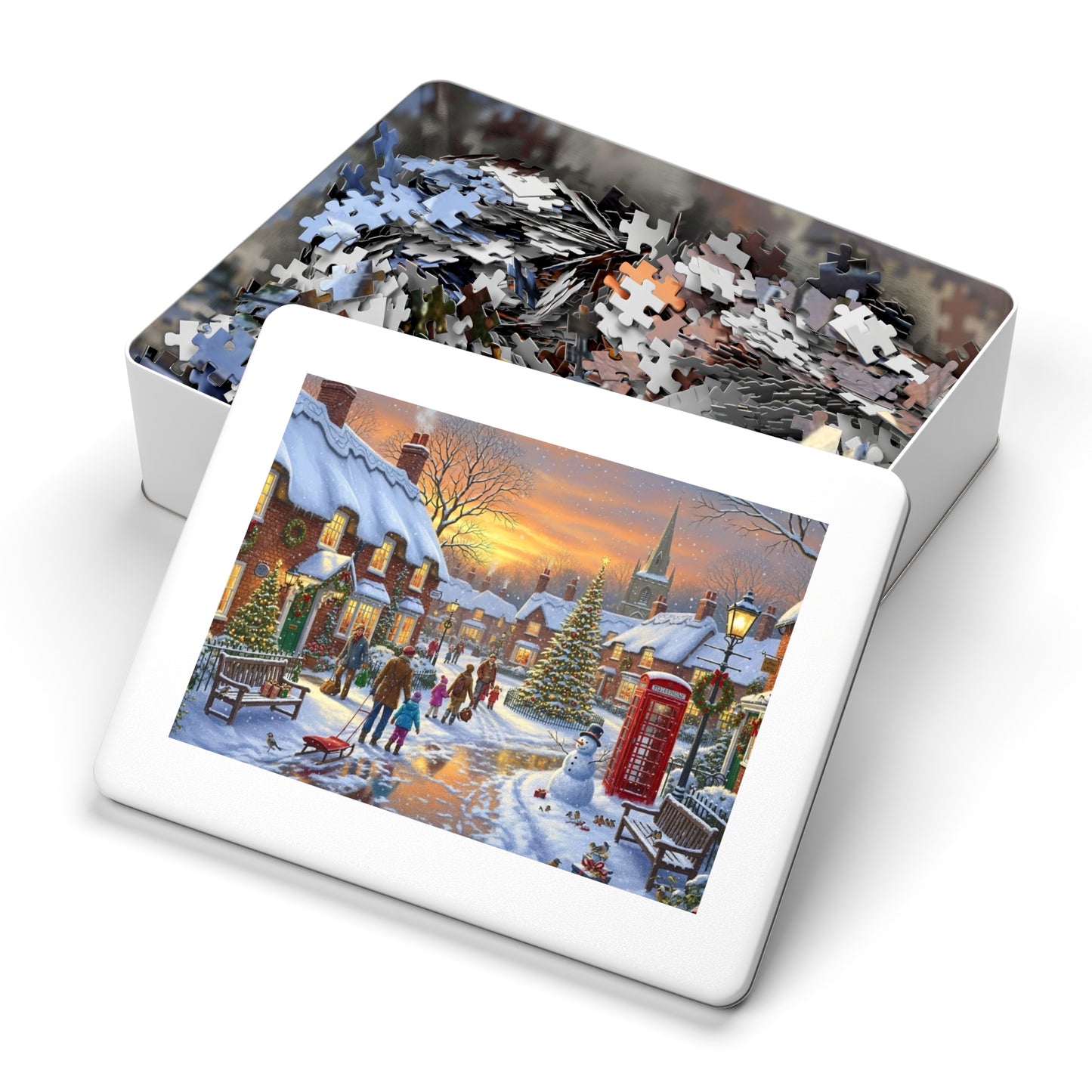 Snowy Christmas Village Jigsaw Puzzle