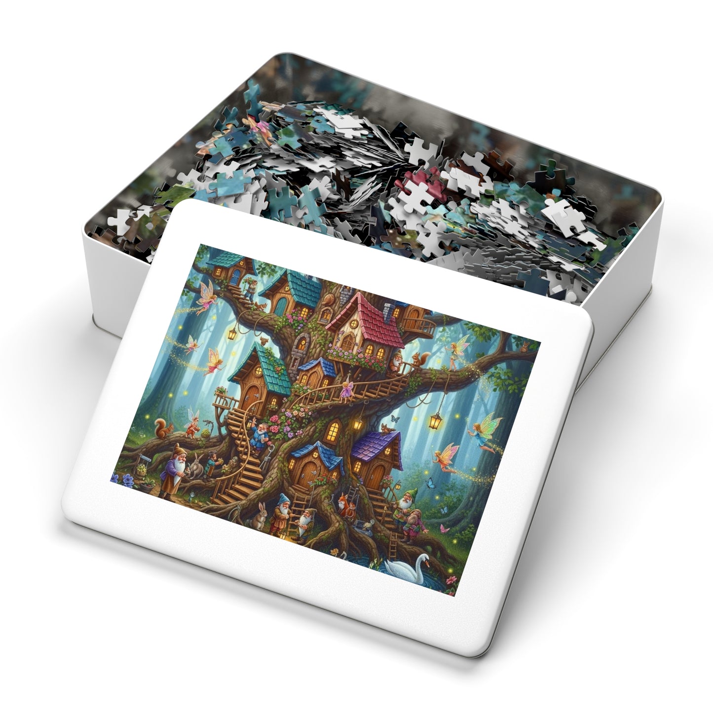 Enchanted Gnome Tree Village Jigsaw Puzzle