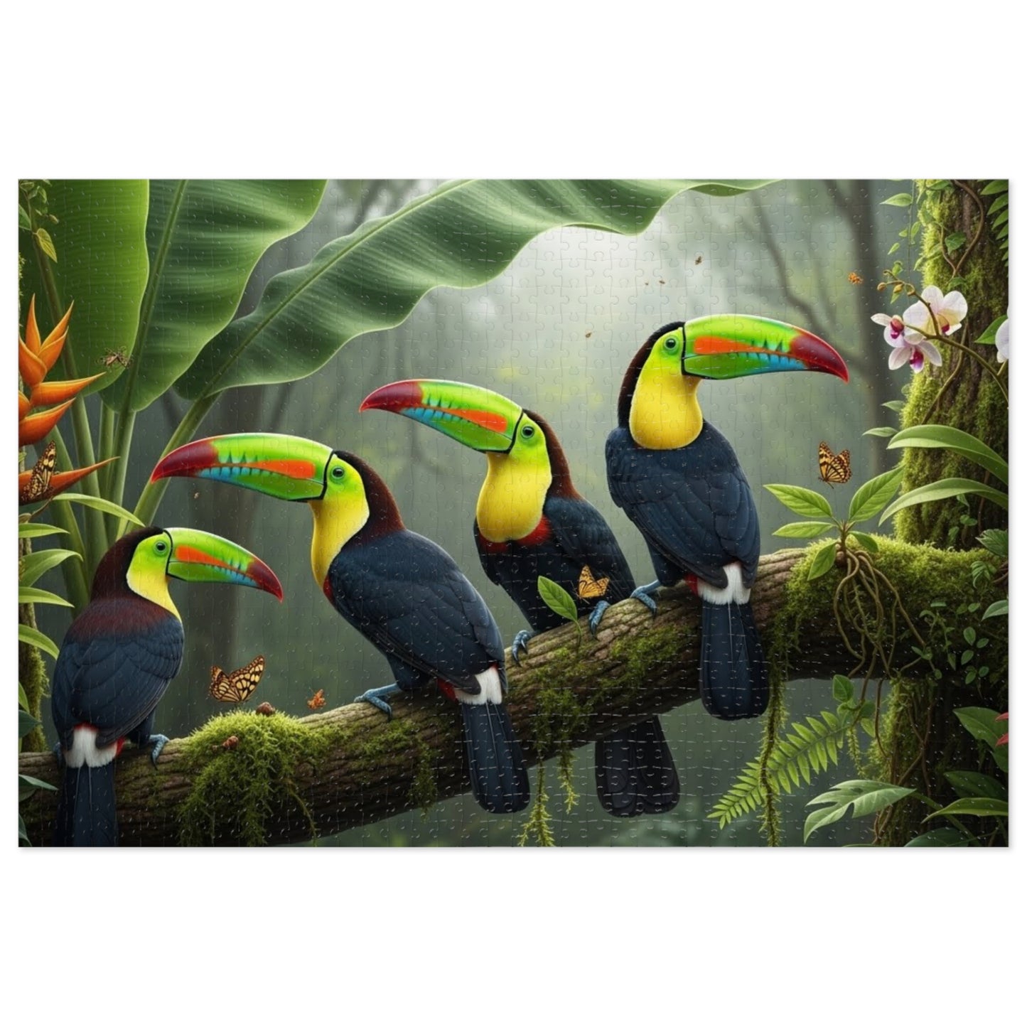 Tropical Toucan Rainforest Jigsaw Puzzle 🌿🦜 Vibrant Wildlife Nature Scene