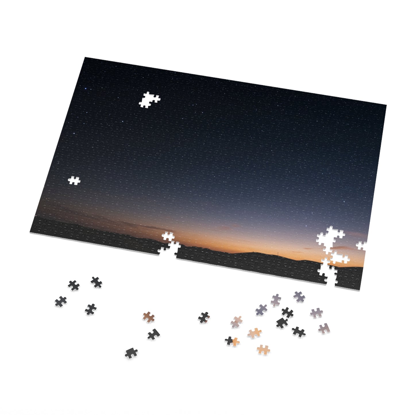 110, 252, 500, 1000, 2000 Starry Night Jigsaw Puzzle with Metal Tin, Desert Night Sky Puzzle, Stargazing Puzzle, Peaceful Landscape Puzzle