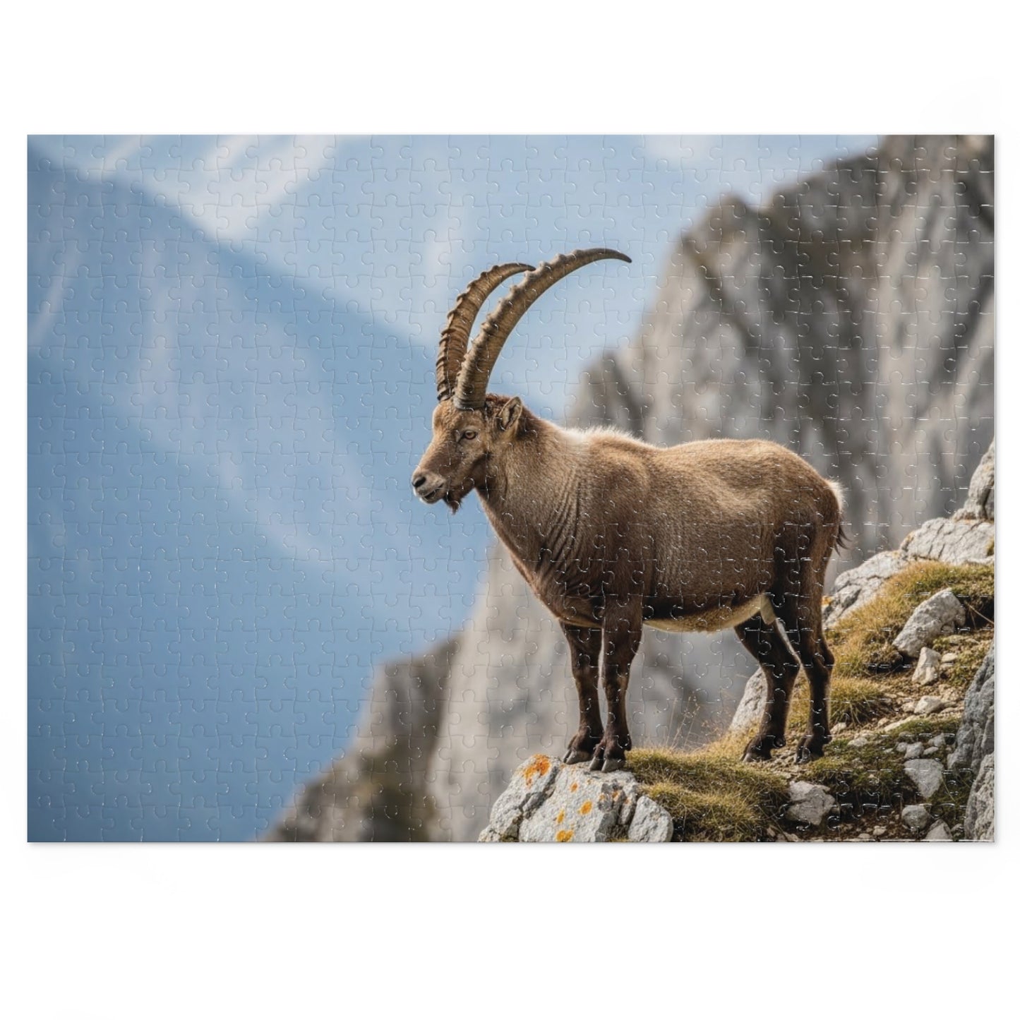 Alpine Ibex Scenic Jigsaw Puzzle (with Tin)