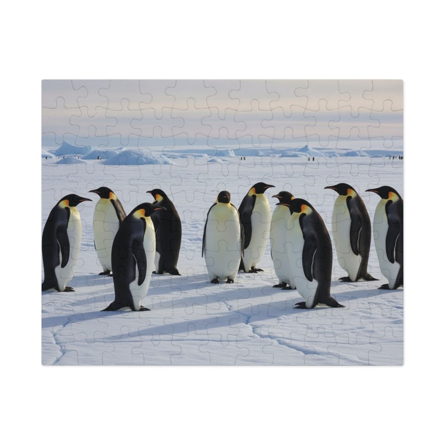 Emperor Penguins Arctic Jigsaw Puzzle | Serene Polar Wildlife Ice Landscape Scene