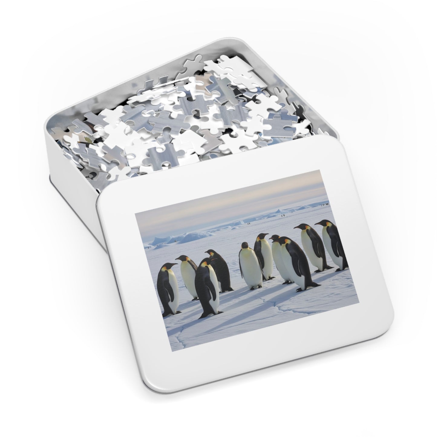 Emperor Penguins Arctic Jigsaw Puzzle | Serene Polar Wildlife Ice Landscape Scene