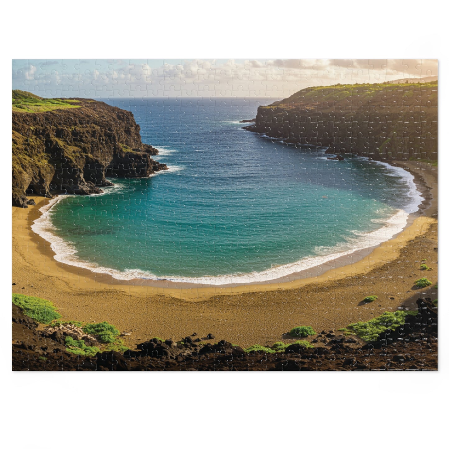 110, 252, 500, 1000, 2000 Oceanfront Escape Puzzle, Scenic Beach Jigsaw Puzzle, Golden Cove Sunset Puzzle, Tropical Beach Panorama Puzzle, Sun-Kissed Shores Puzzle