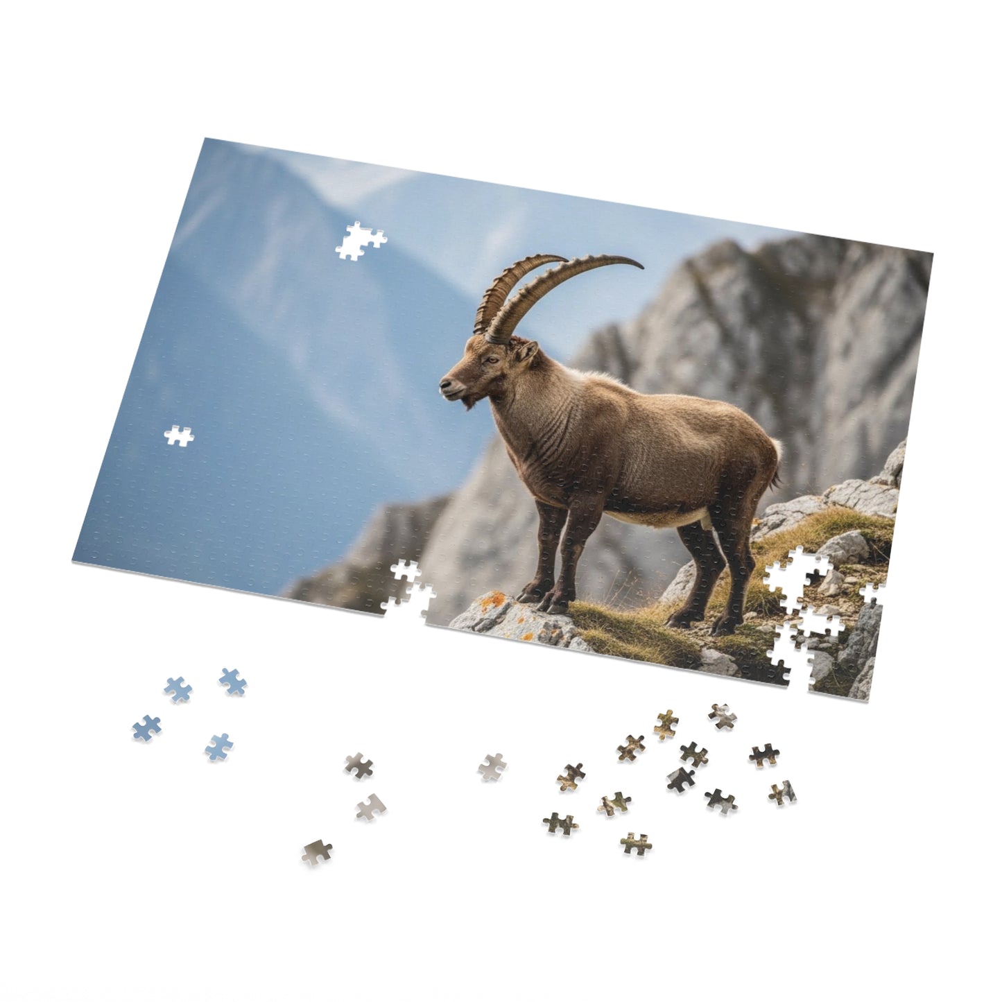 Alpine Ibex Scenic Jigsaw Puzzle (with Tin)