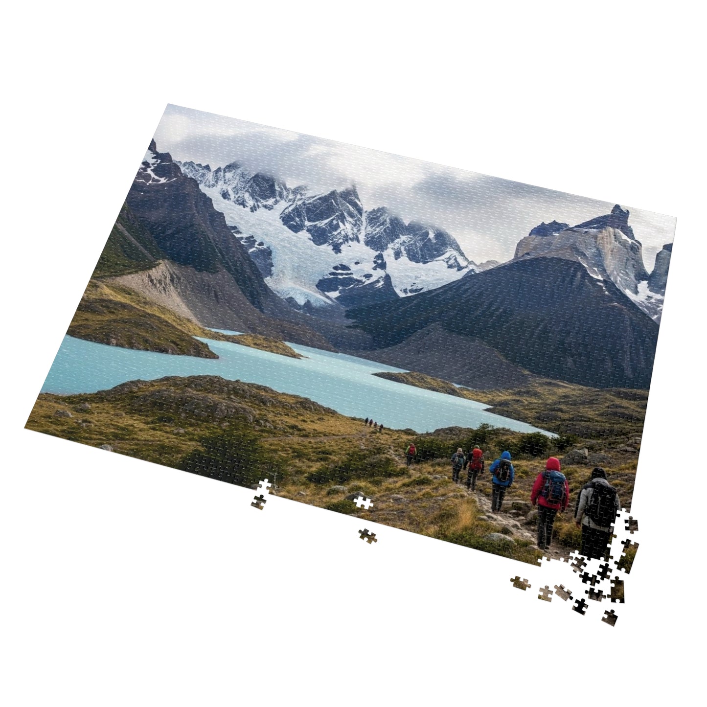 Patagonia Jigsaw Puzzle 🏔️ Turquoise Glacial Lake, Cuernos Peaks & Epic Hiking Landscape