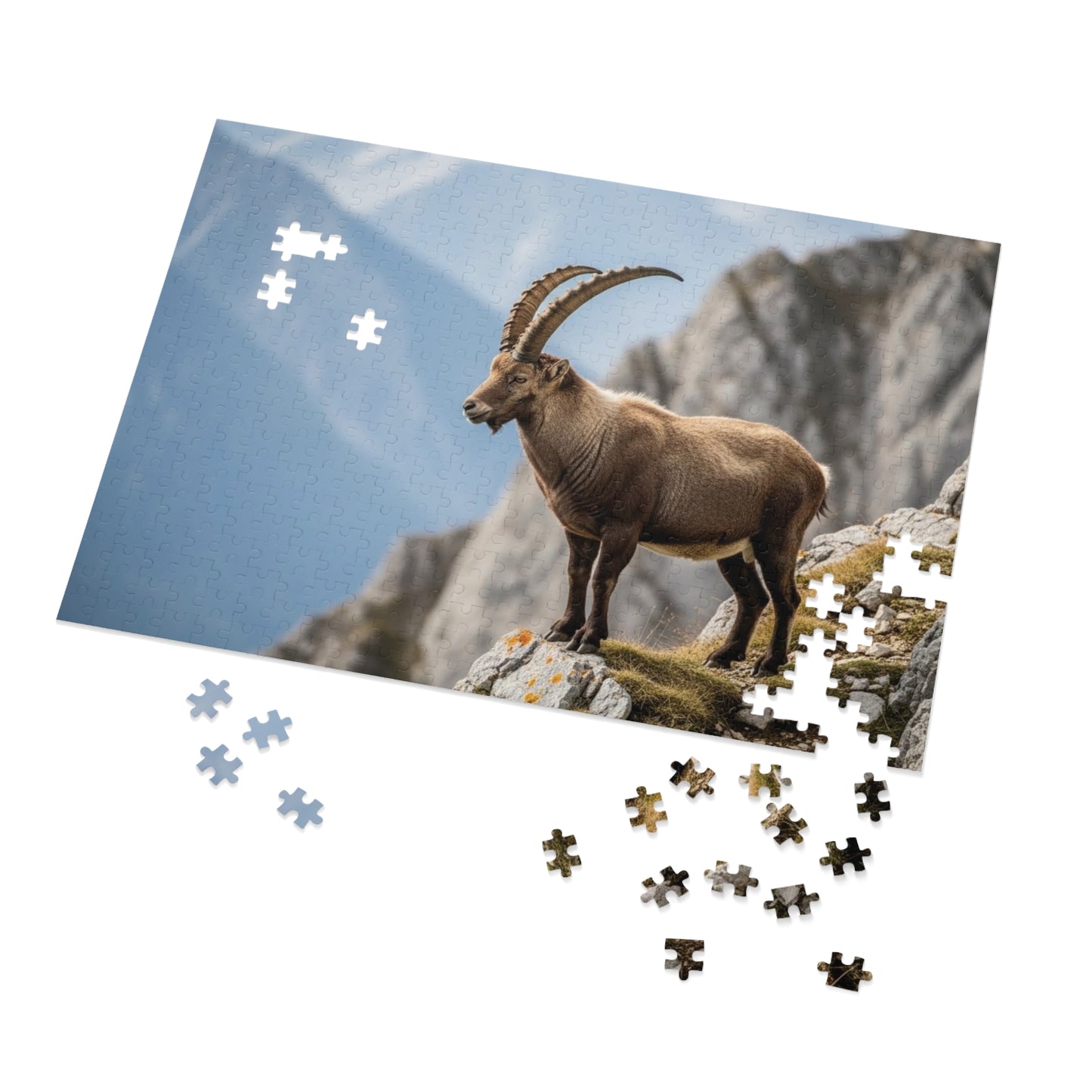 Alpine Ibex Scenic Jigsaw Puzzle (with Tin)