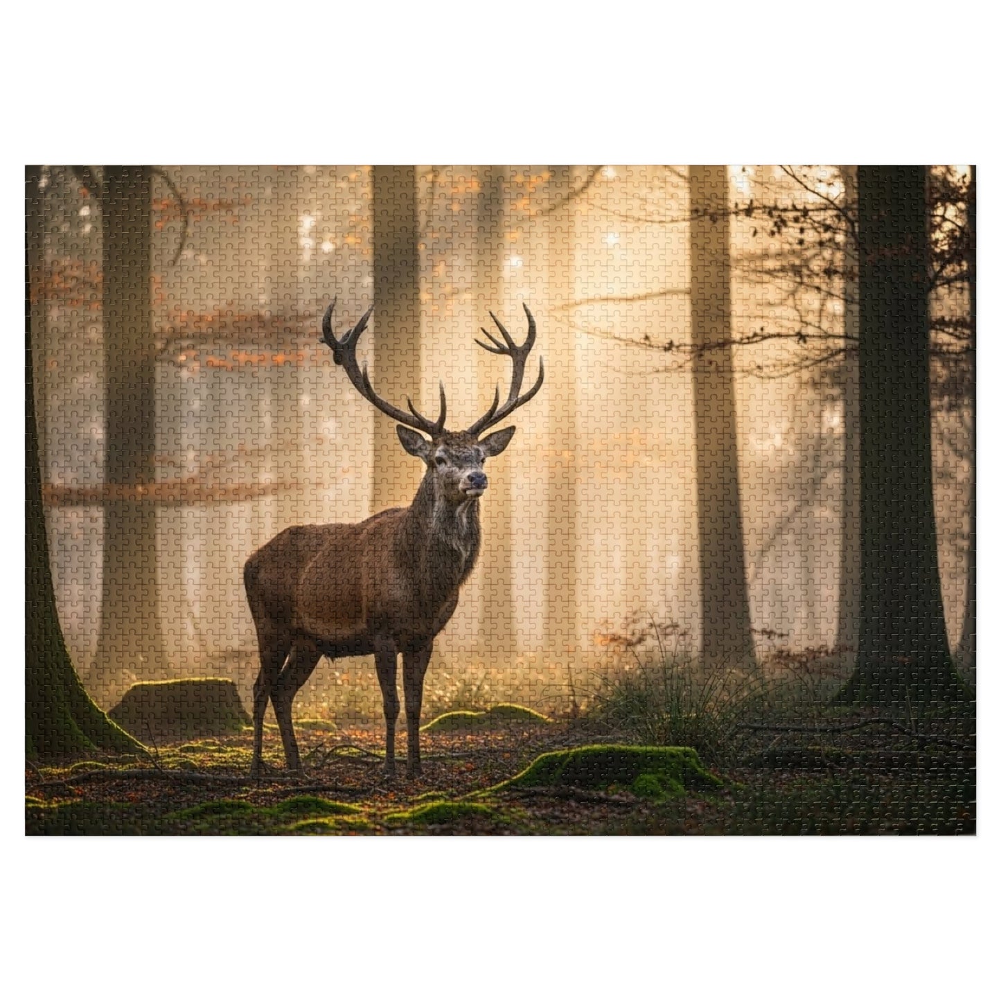 Stag Forest Jigsaw Puzzle Woodland Deer Nature Wildlife Art