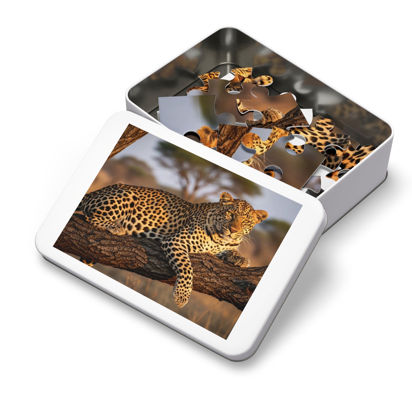 Leopard in Acacia Tree Jigsaw Puzzle