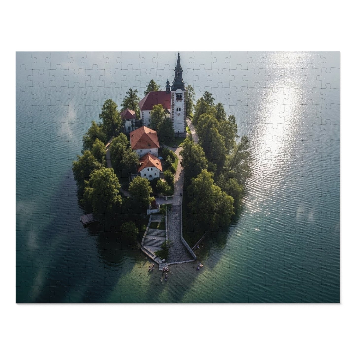 Island Church Aerial Jigsaw Puzzle