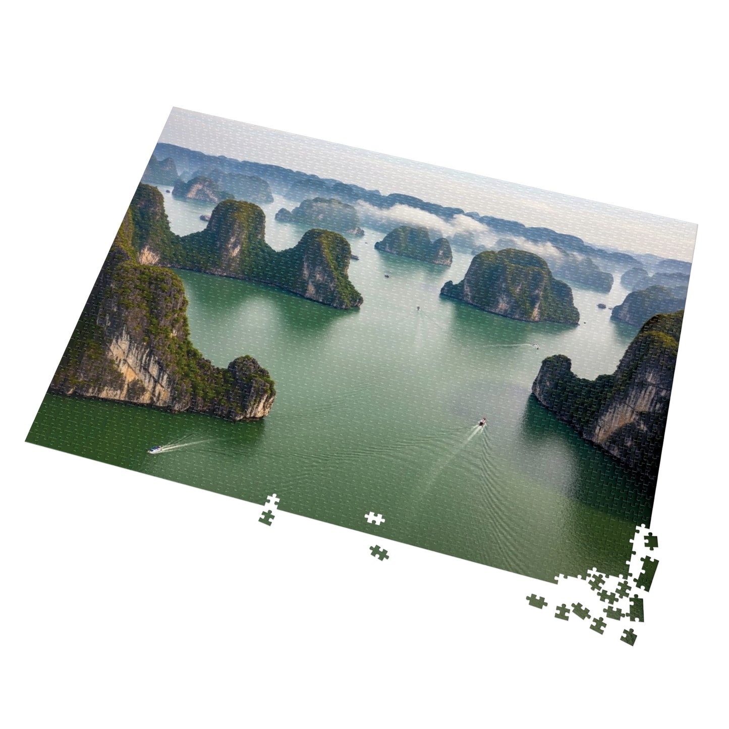 Ha Long Bay Limestone Islands Jigsaw Puzzle 🌊 Emerald Waters, Karst Cliffs & Iconic Vietnam Seascape