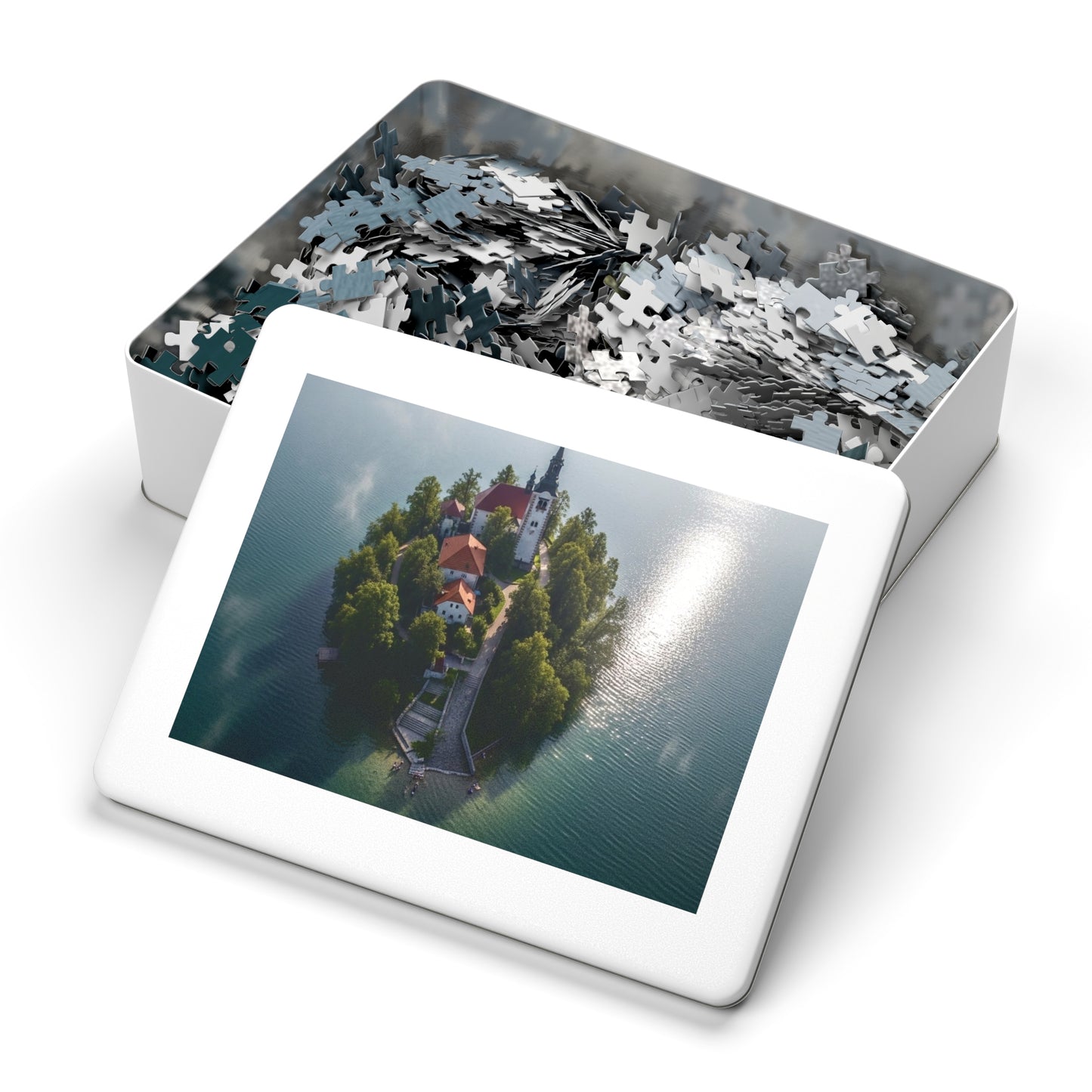 Island Church Aerial Jigsaw Puzzle