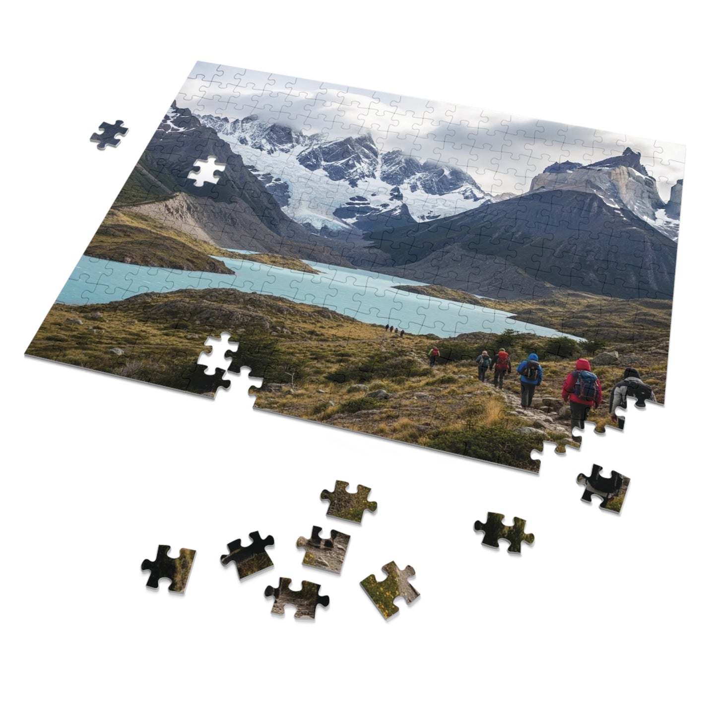 Patagonia Jigsaw Puzzle 🏔️ Turquoise Glacial Lake, Cuernos Peaks & Epic Hiking Landscape