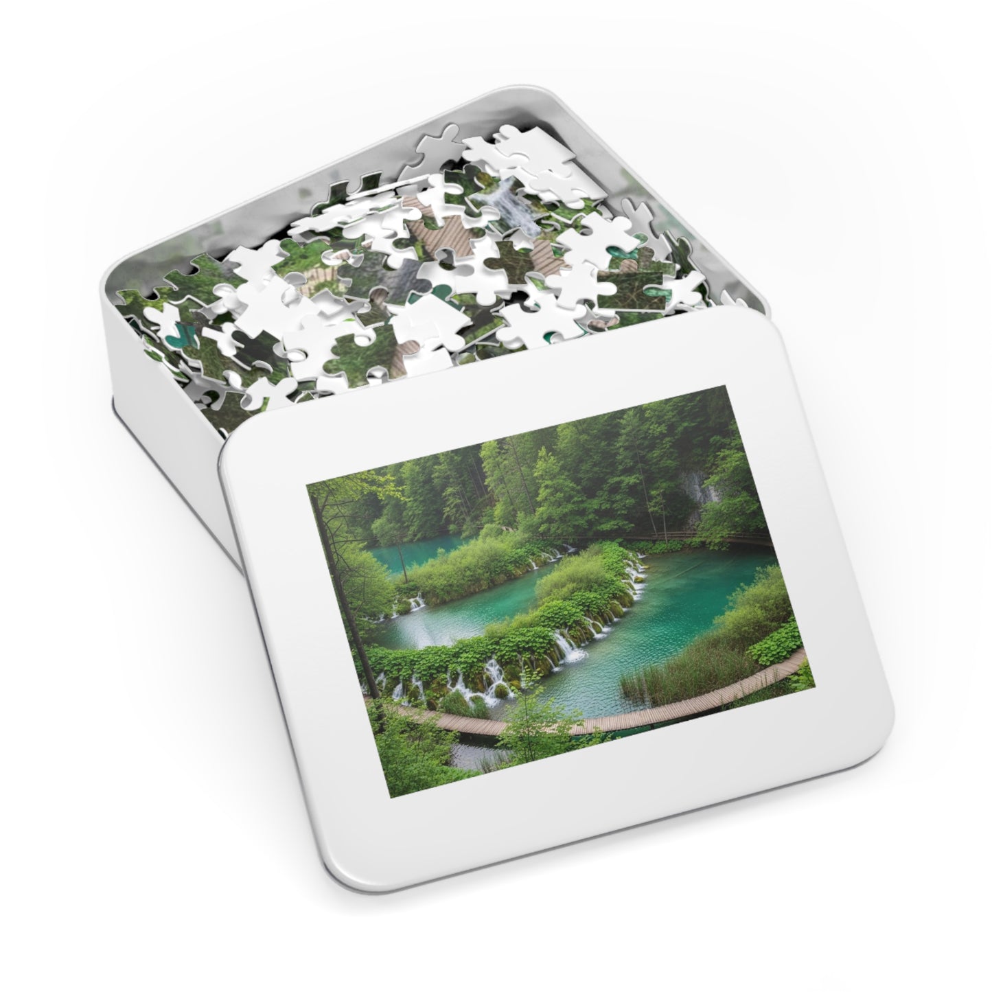 Plitvice Lakes National Park Jigsaw Puzzle 🌿 Emerald Waterfalls, Wooden Walkways & Croatian Nature Wonder