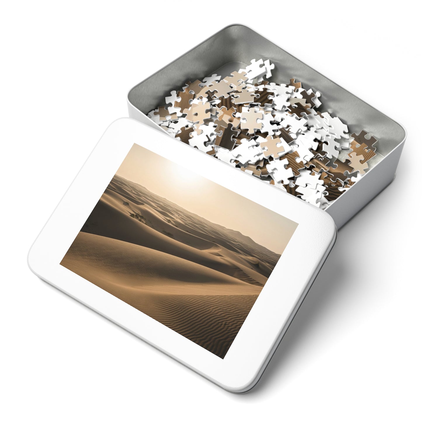 Desert Dunes Jigsaw Puzzle ☀️ Endless Sand Waves, Sunlit Horizons & Serene Minimal Landscape