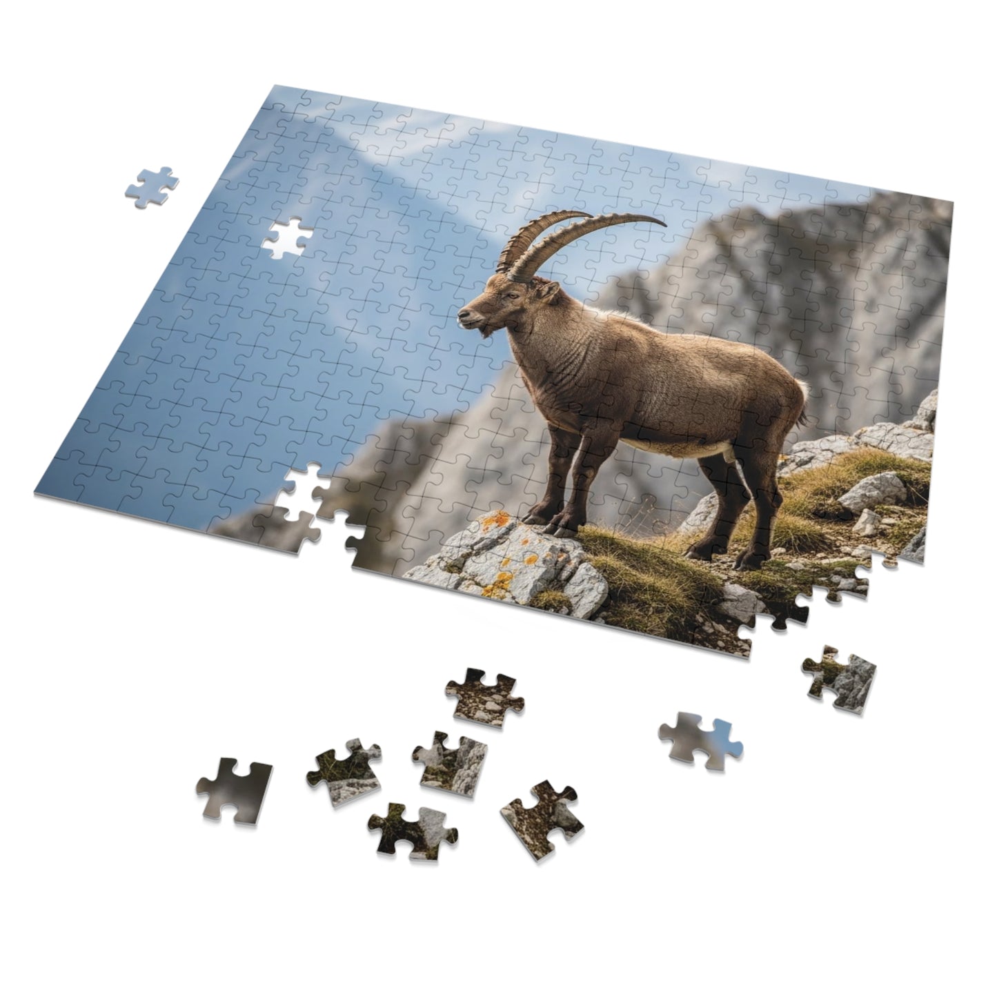 Alpine Ibex Scenic Jigsaw Puzzle (with Tin)