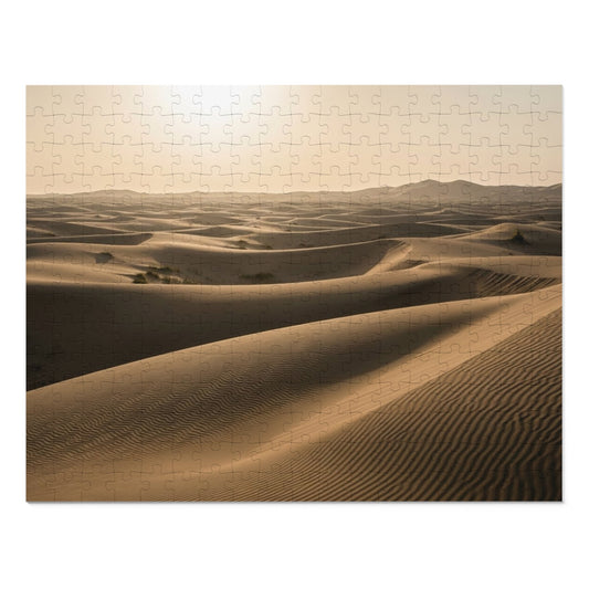 Desert Dunes Jigsaw Puzzle ☀️ Endless Sand Waves, Sunlit Horizons & Serene Minimal Landscape