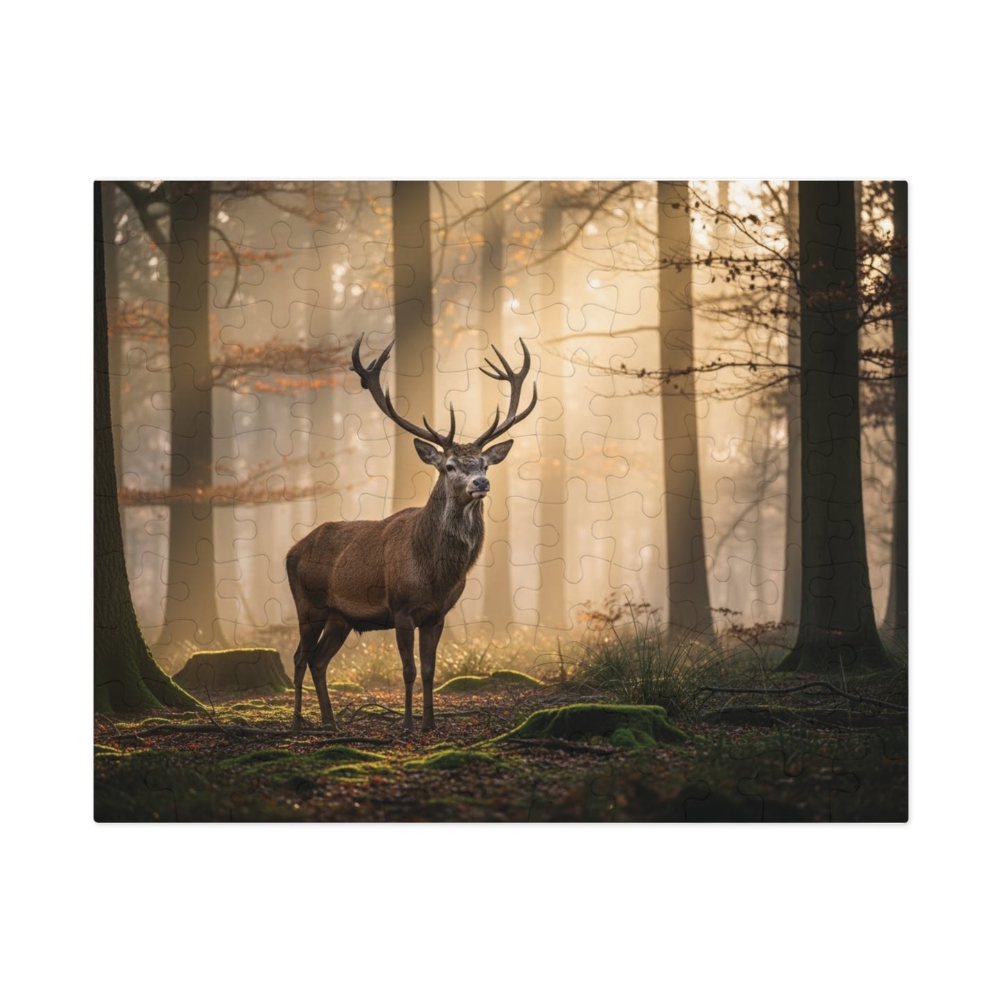 Stag Forest Jigsaw Puzzle Woodland Deer Nature Wildlife Art