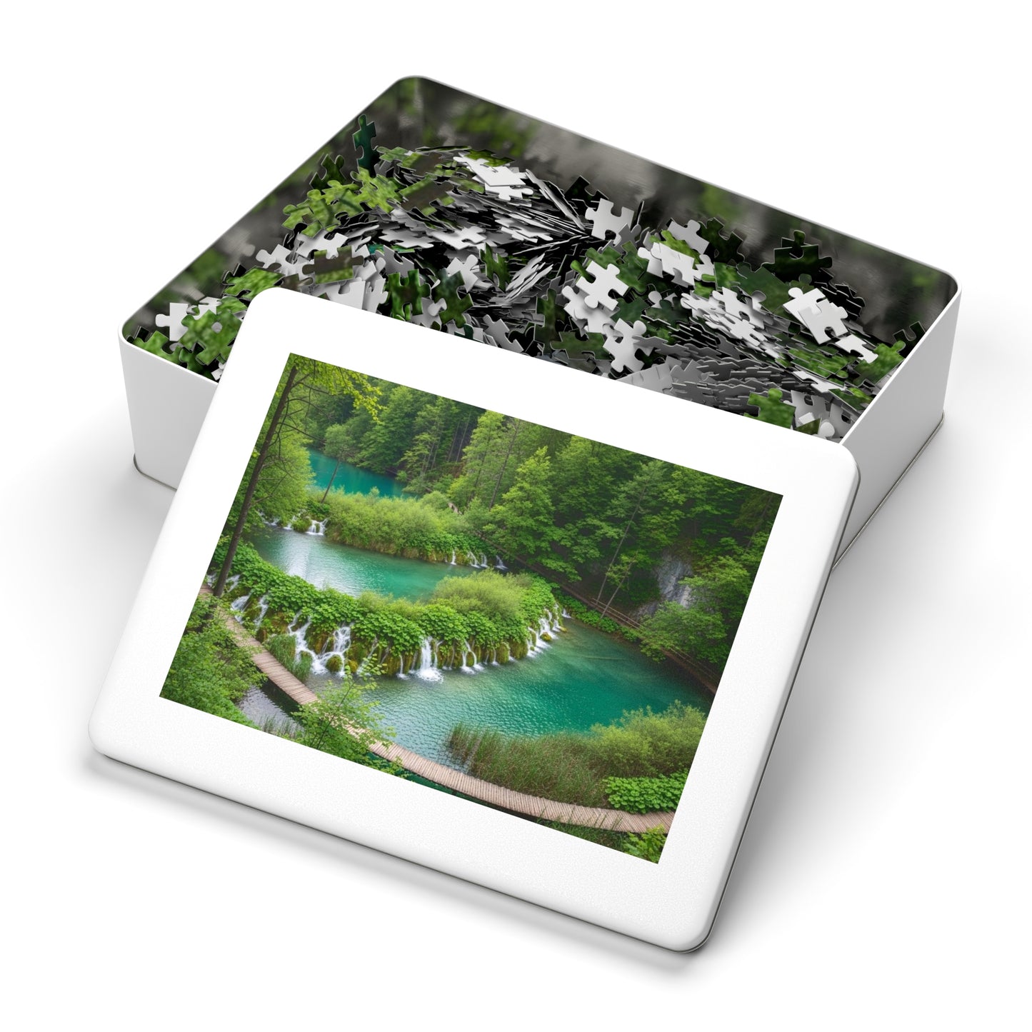 Plitvice Lakes National Park Jigsaw Puzzle 🌿 Emerald Waterfalls, Wooden Walkways & Croatian Nature Wonder
