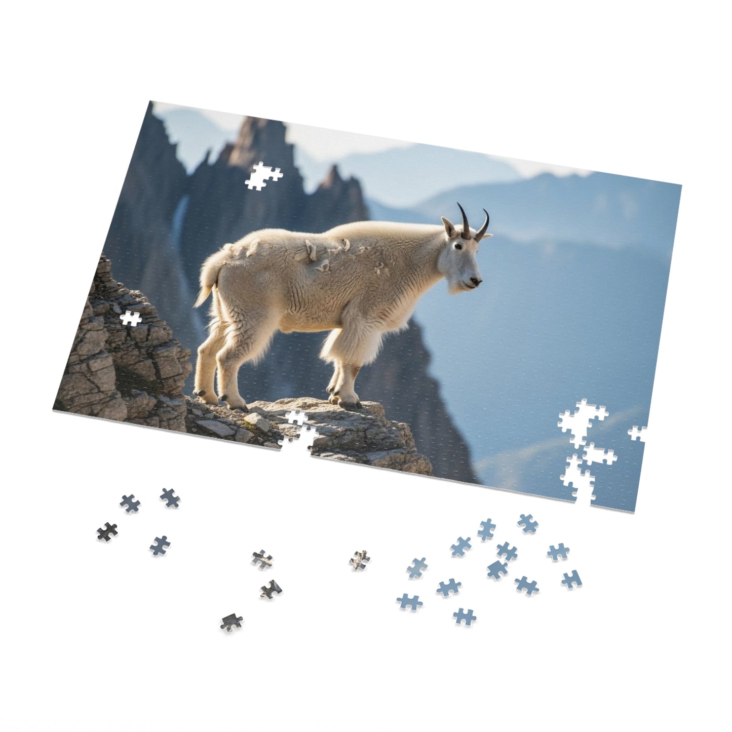 Mountain Goat on Alpine CliffJigsaw Puzzle