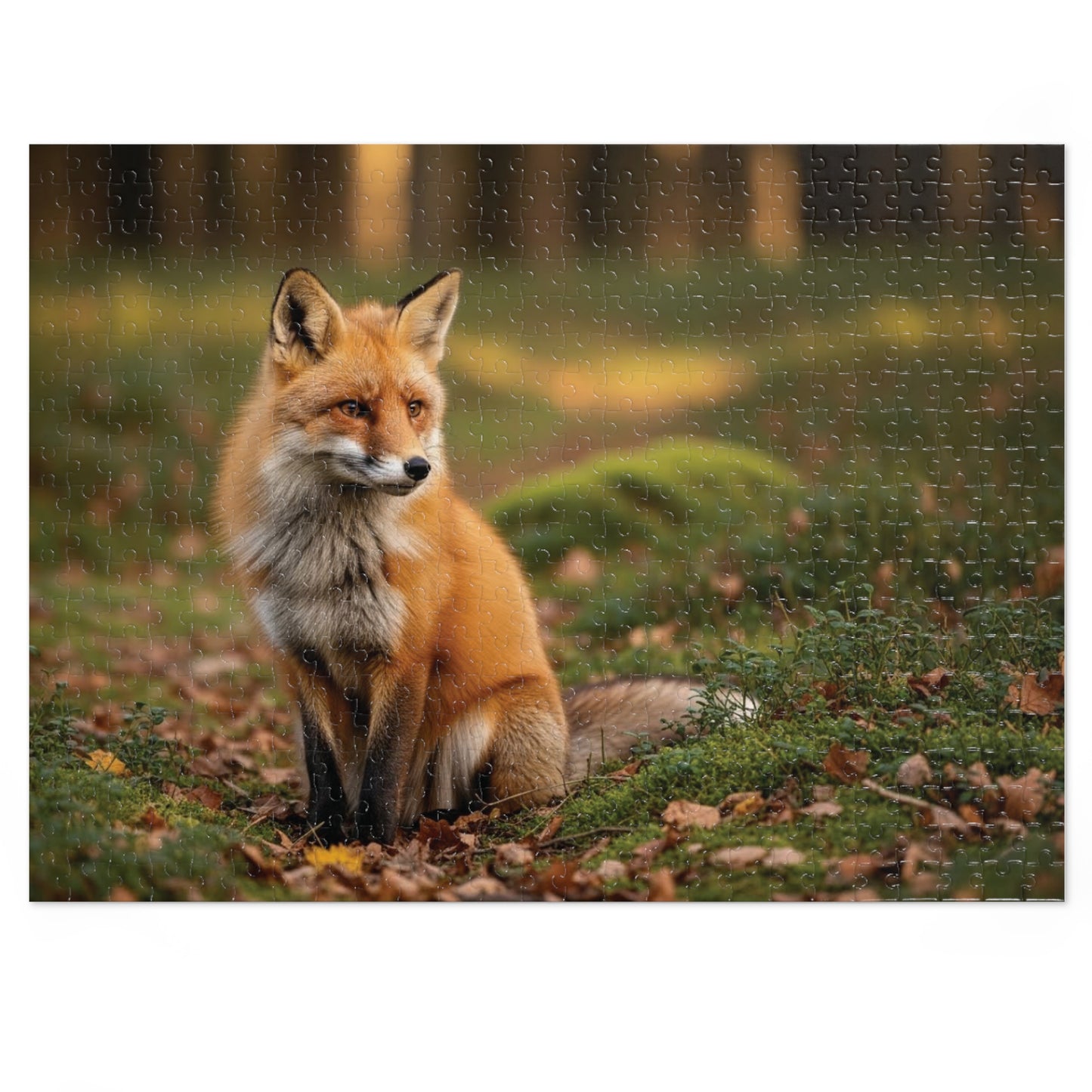 Red Fox Woodland Jigsaw Puzzle Forest Wildlife Nature Art Scene