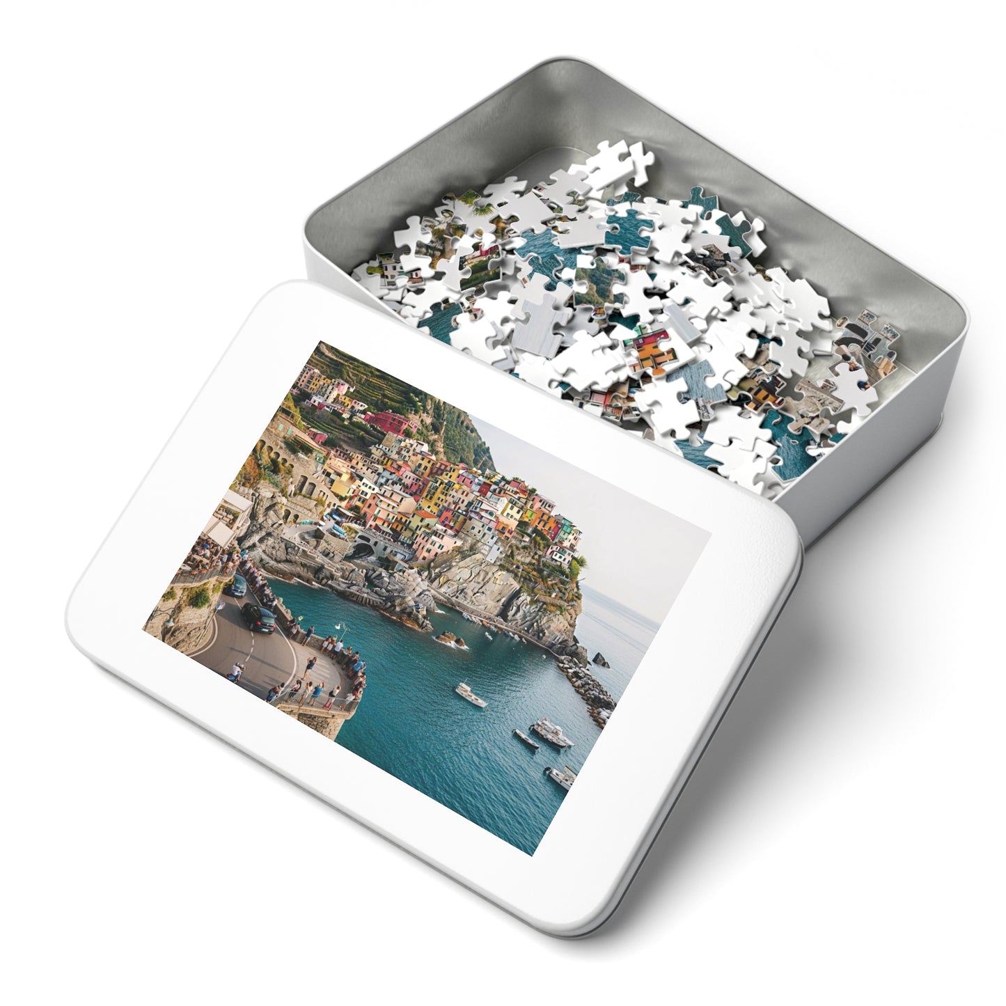 Manarola Cinque Terre Jigsaw Puzzle 🌊 Colorful Cliffside Village, Italian Riviera & Mediterranean Seaside View
