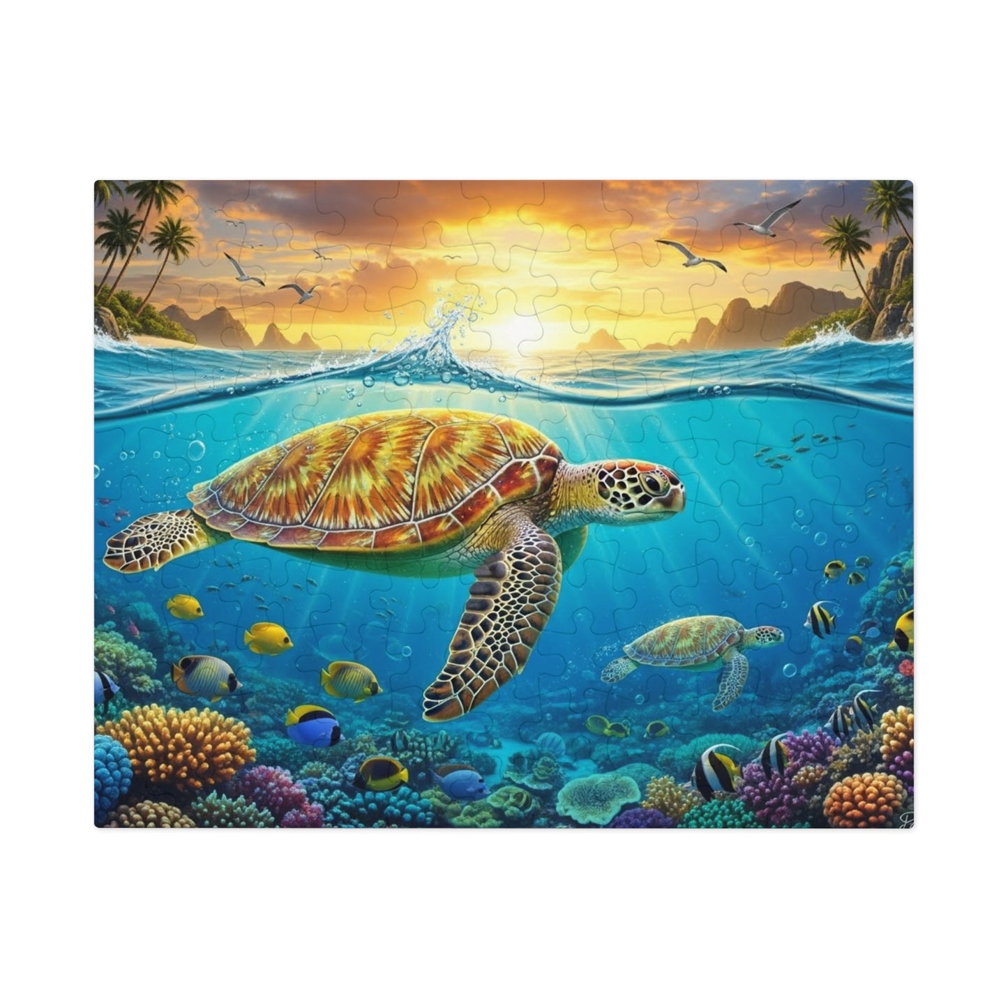 Tropical Sea Turtle Reef Puzzle