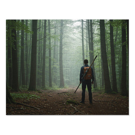 110, 252, 500, 1000, 2000 Forest Adventure Jigsaw Puzzle with Tin, Deep Forest Hike Puzzle – Explorer, Foggy Forest Trail Puzzle, Into the Forest, Explorer’s Path, Forest Silence