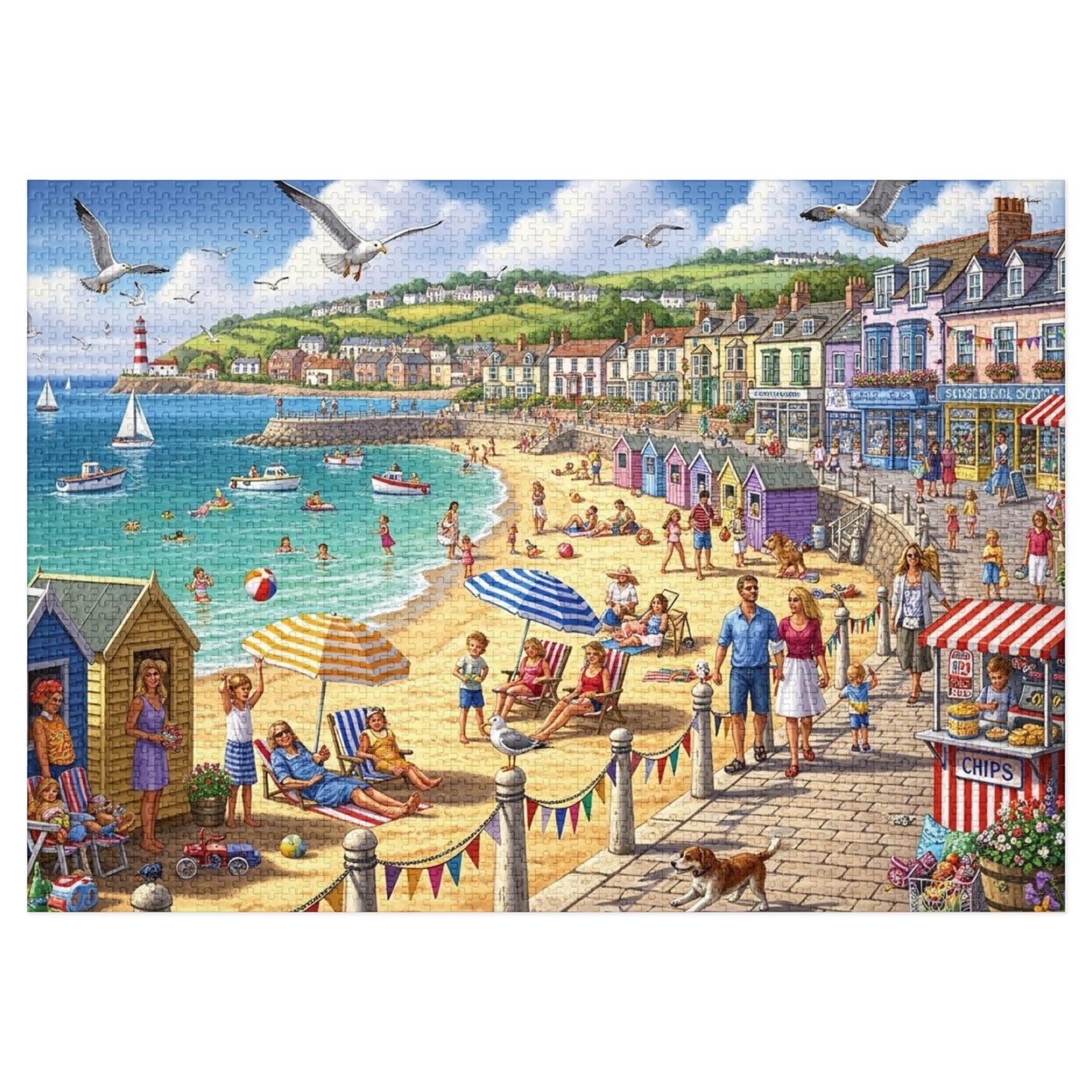 Coastal Seaside Beach Jigsaw Puzzle