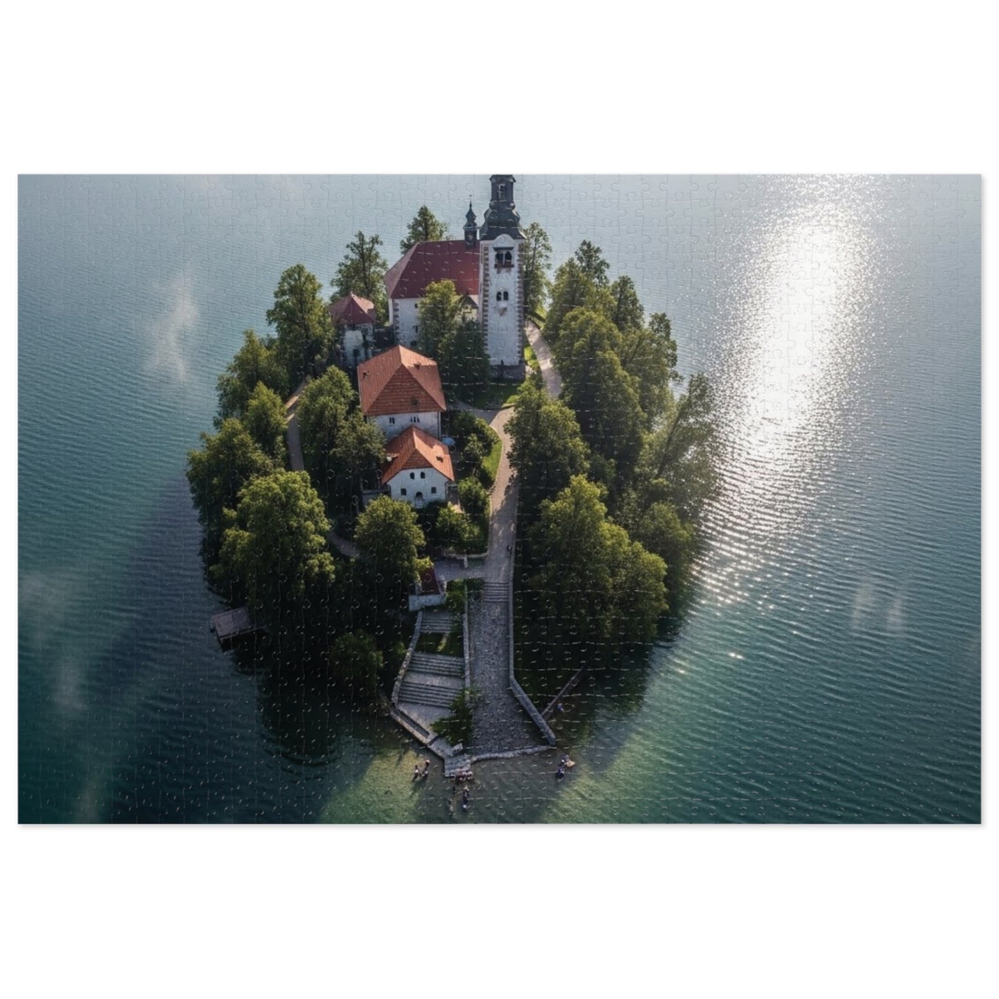 Island Church Aerial Jigsaw Puzzle