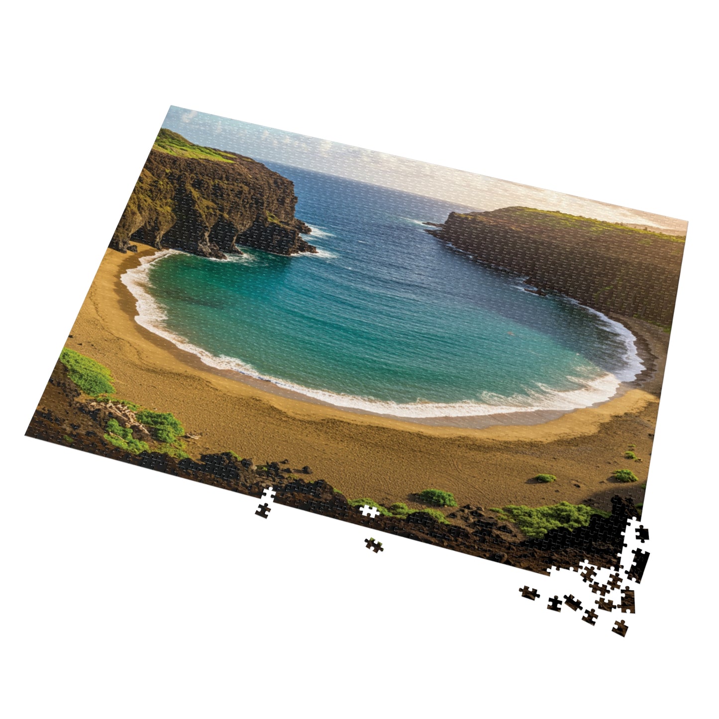 110, 252, 500, 1000, 2000 Oceanfront Escape Puzzle, Scenic Beach Jigsaw Puzzle, Golden Cove Sunset Puzzle, Tropical Beach Panorama Puzzle, Sun-Kissed Shores Puzzle