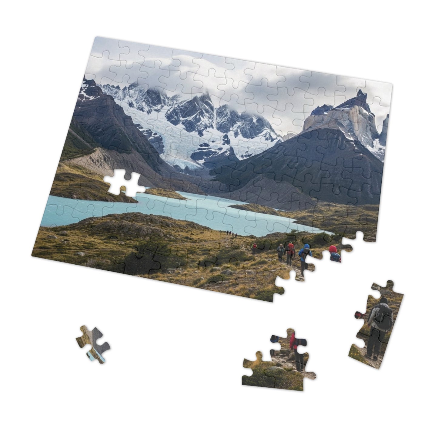 Patagonia Jigsaw Puzzle 🏔️ Turquoise Glacial Lake, Cuernos Peaks & Epic Hiking Landscape