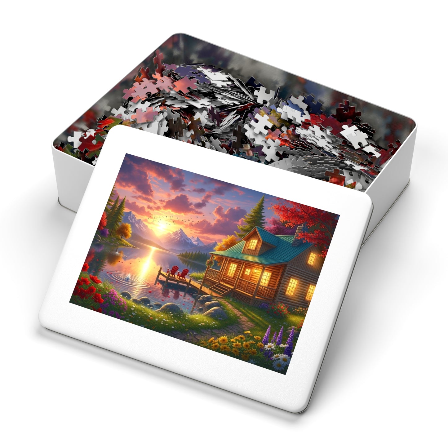 Sunset Lakeside Jigsaw Puzzle