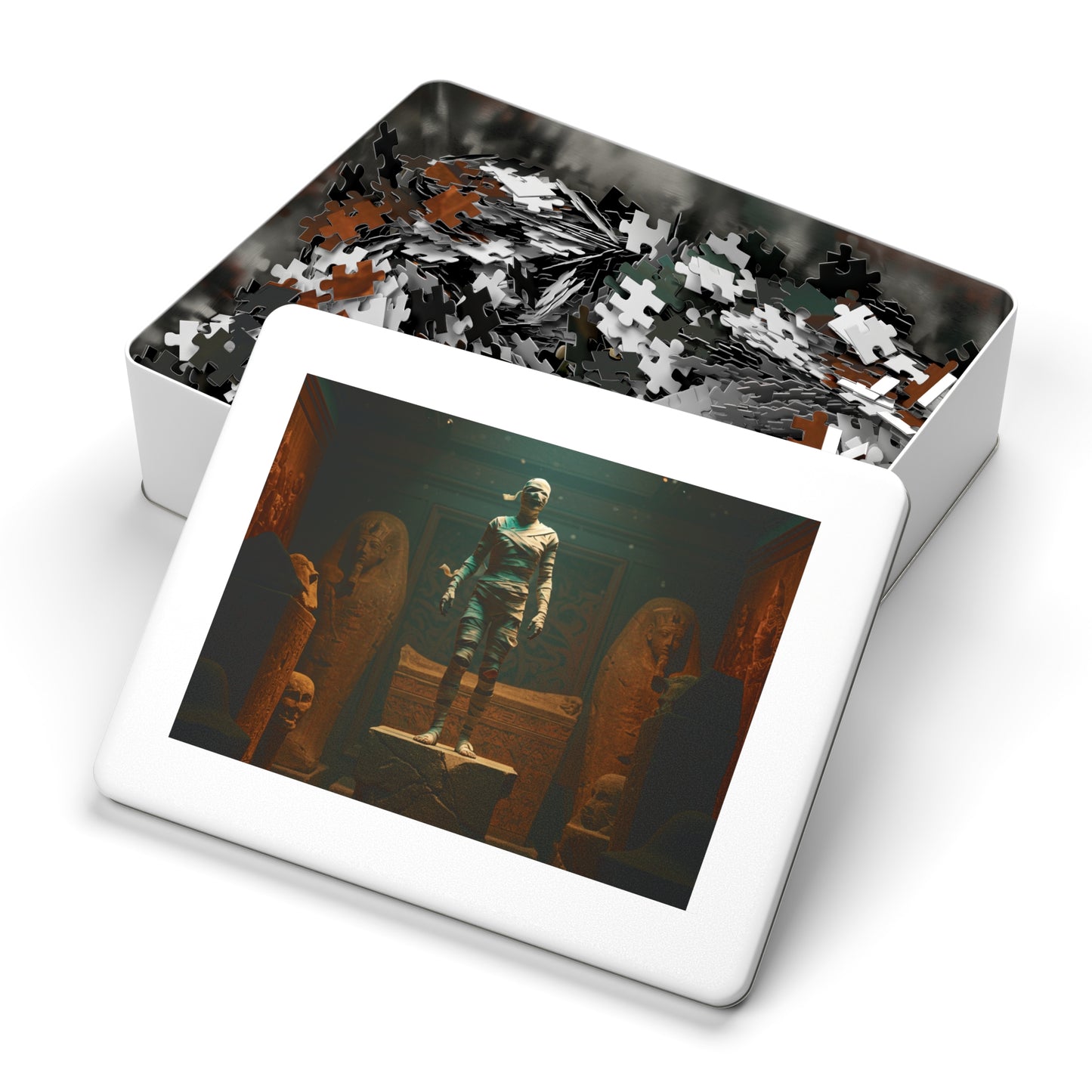 Ancient Egypt Jigsaw Puzzle with Tin - 500 Piece Puzzle, Educational Gift, Home Decor, Family Fun, Perfect for History Lovers