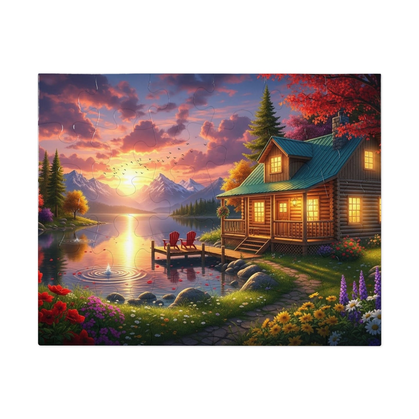 Sunset Lakeside Jigsaw Puzzle