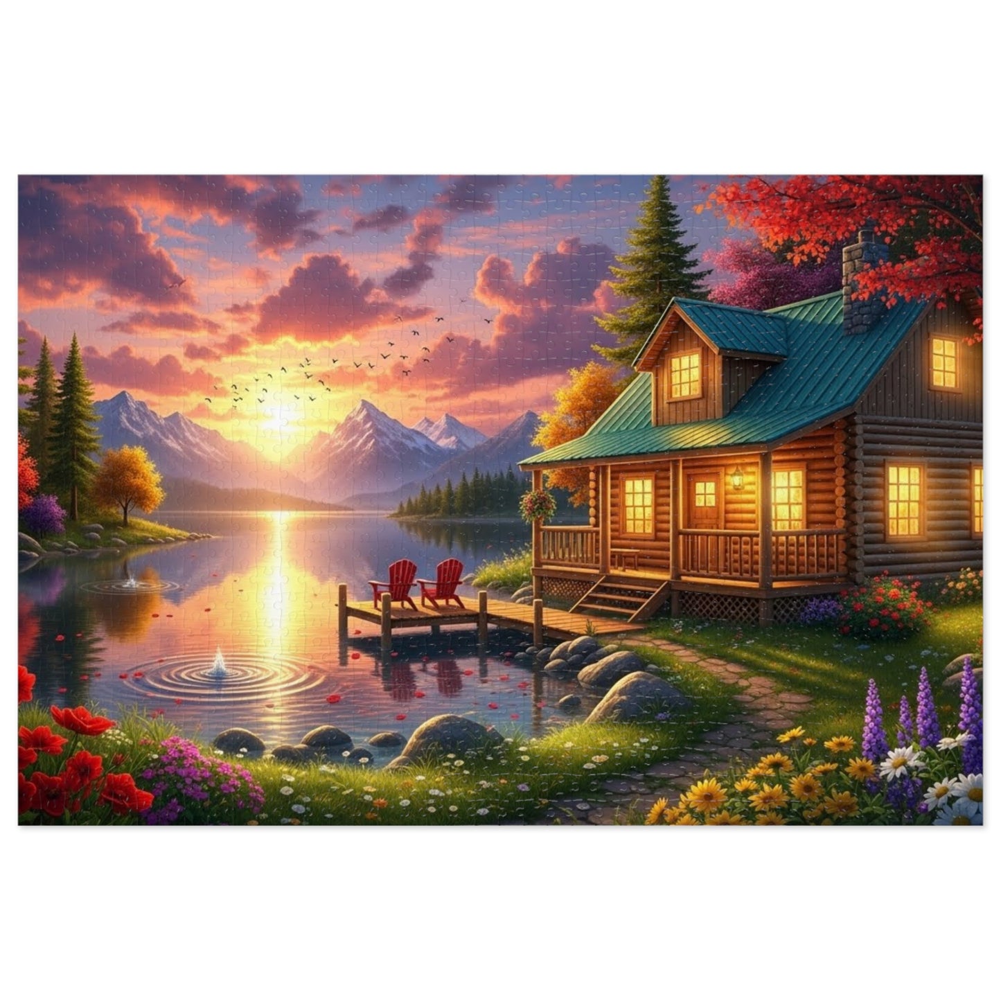 Sunset Lakeside Jigsaw Puzzle