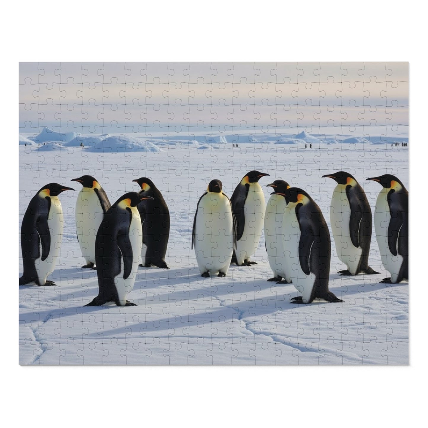 Emperor Penguins Arctic Jigsaw Puzzle | Serene Polar Wildlife Ice Landscape Scene