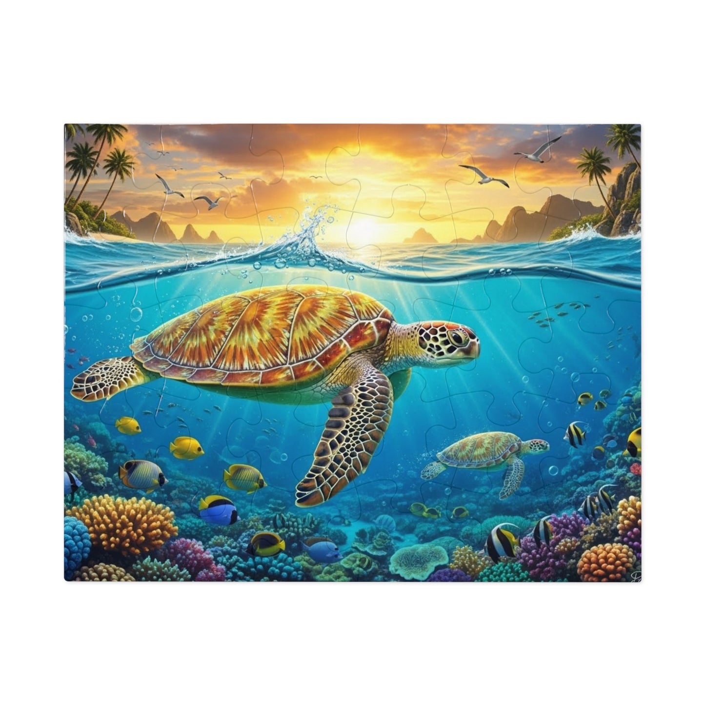 Tropical Sea Turtle Reef Puzzle