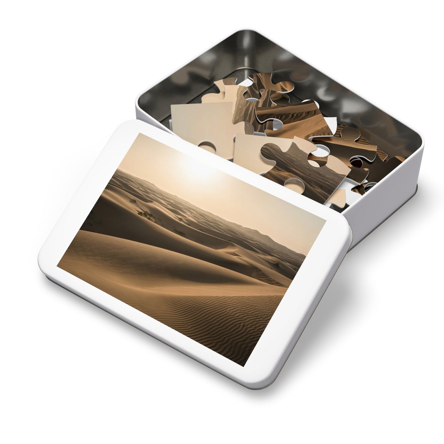 Desert Dunes Jigsaw Puzzle ☀️ Endless Sand Waves, Sunlit Horizons & Serene Minimal Landscape