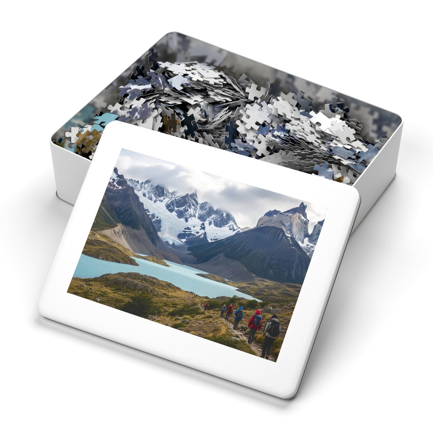 Patagonia Jigsaw Puzzle 🏔️ Turquoise Glacial Lake, Cuernos Peaks & Epic Hiking Landscape