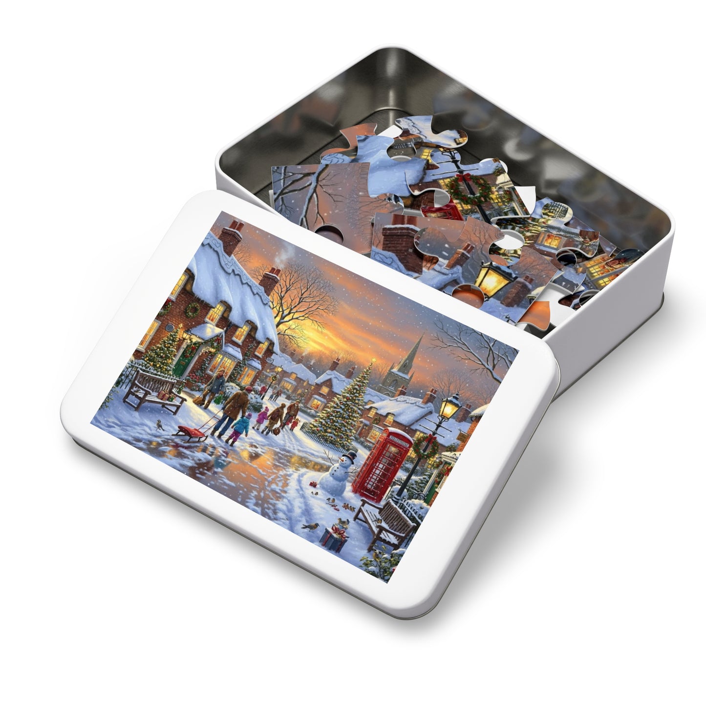 Snowy Christmas Village Jigsaw Puzzle