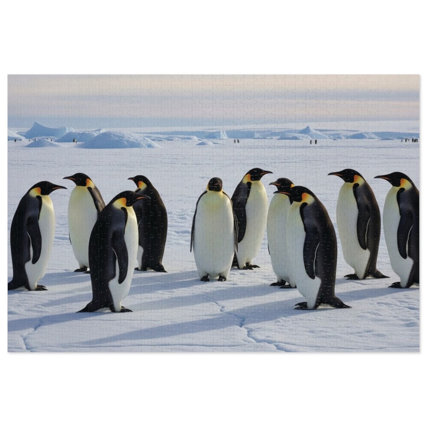 Emperor Penguins Arctic Jigsaw Puzzle | Serene Polar Wildlife Ice Landscape Scene
