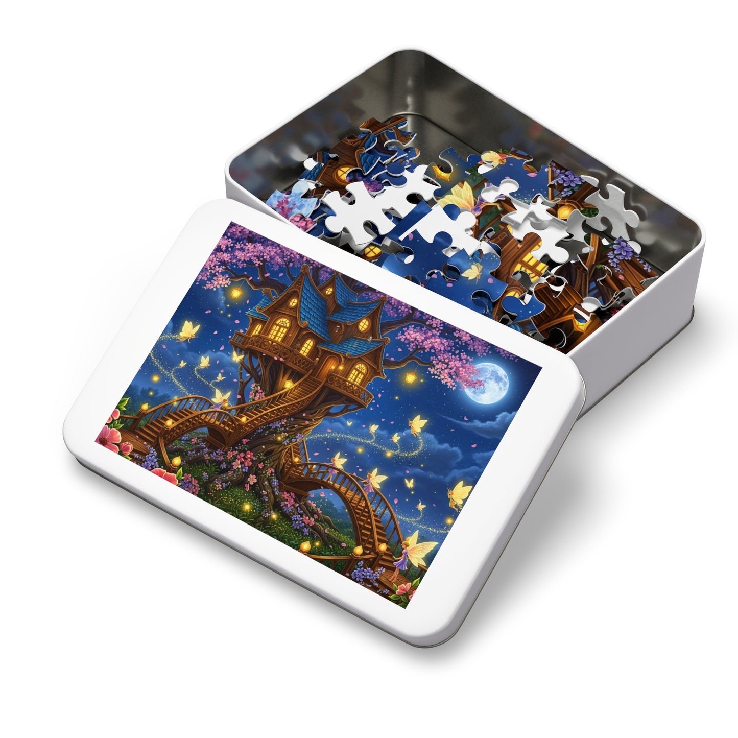 Moonlit Fairy Treehouse Jigsaw Puzzle