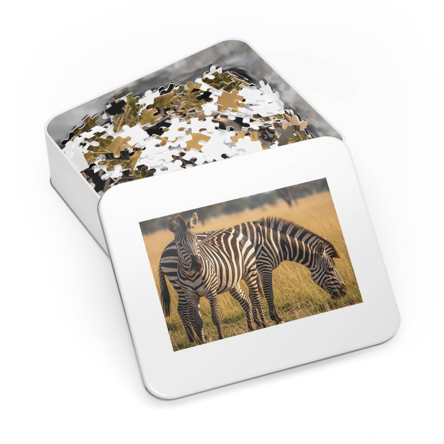 Zebra Savannah Jigsaw Puzzle African Wildlife Nature Grassland Art