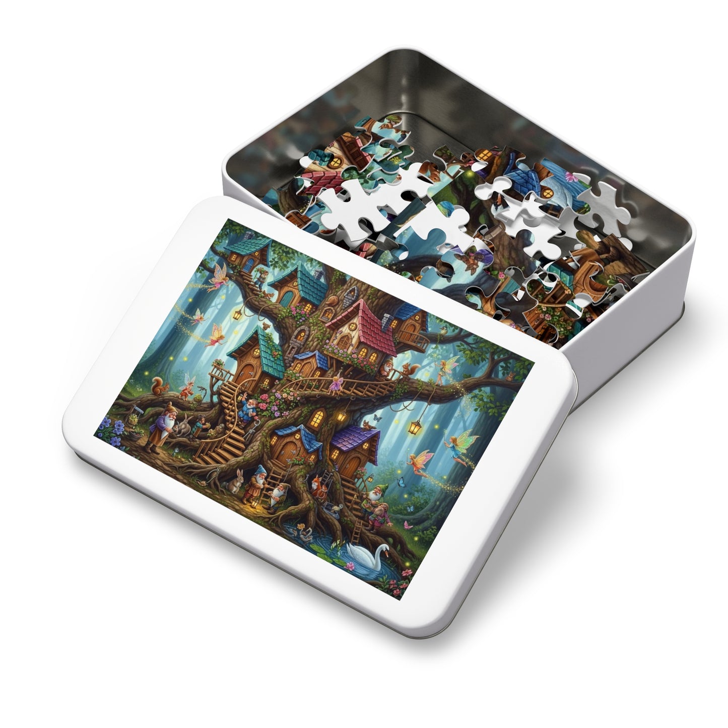 Enchanted Gnome Tree Village Jigsaw Puzzle