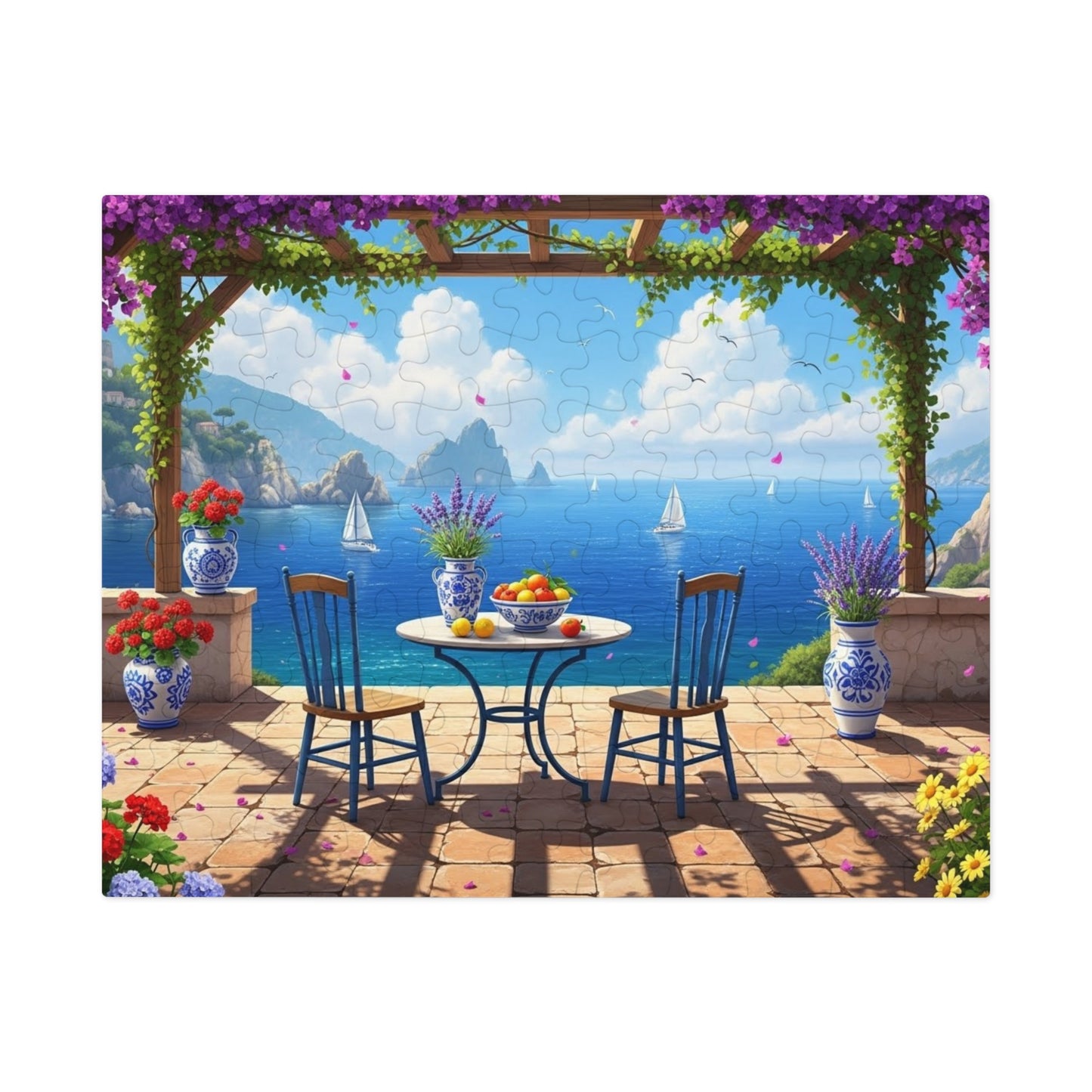 Mediterranean Balcony View Jigsaw Puzzle