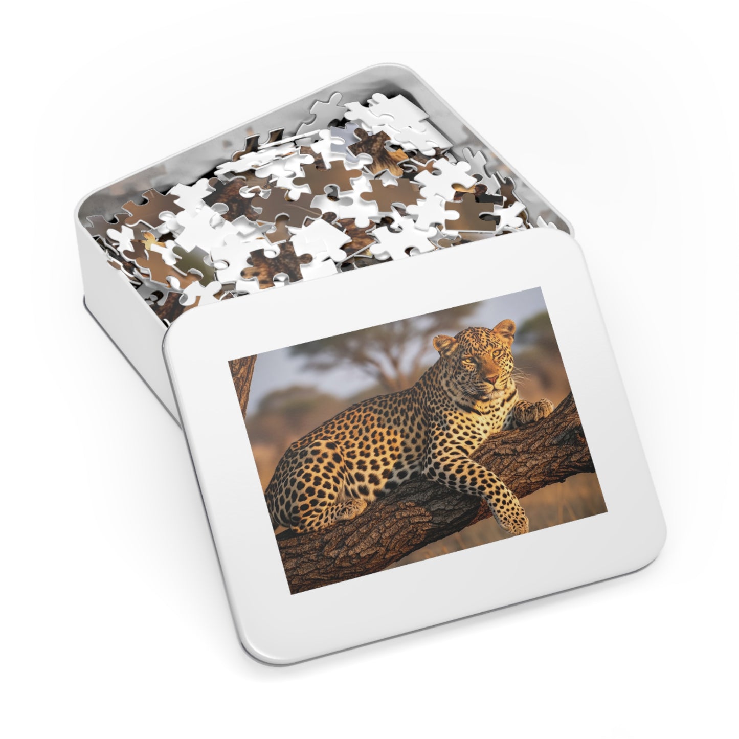 Leopard in Acacia Tree Jigsaw Puzzle