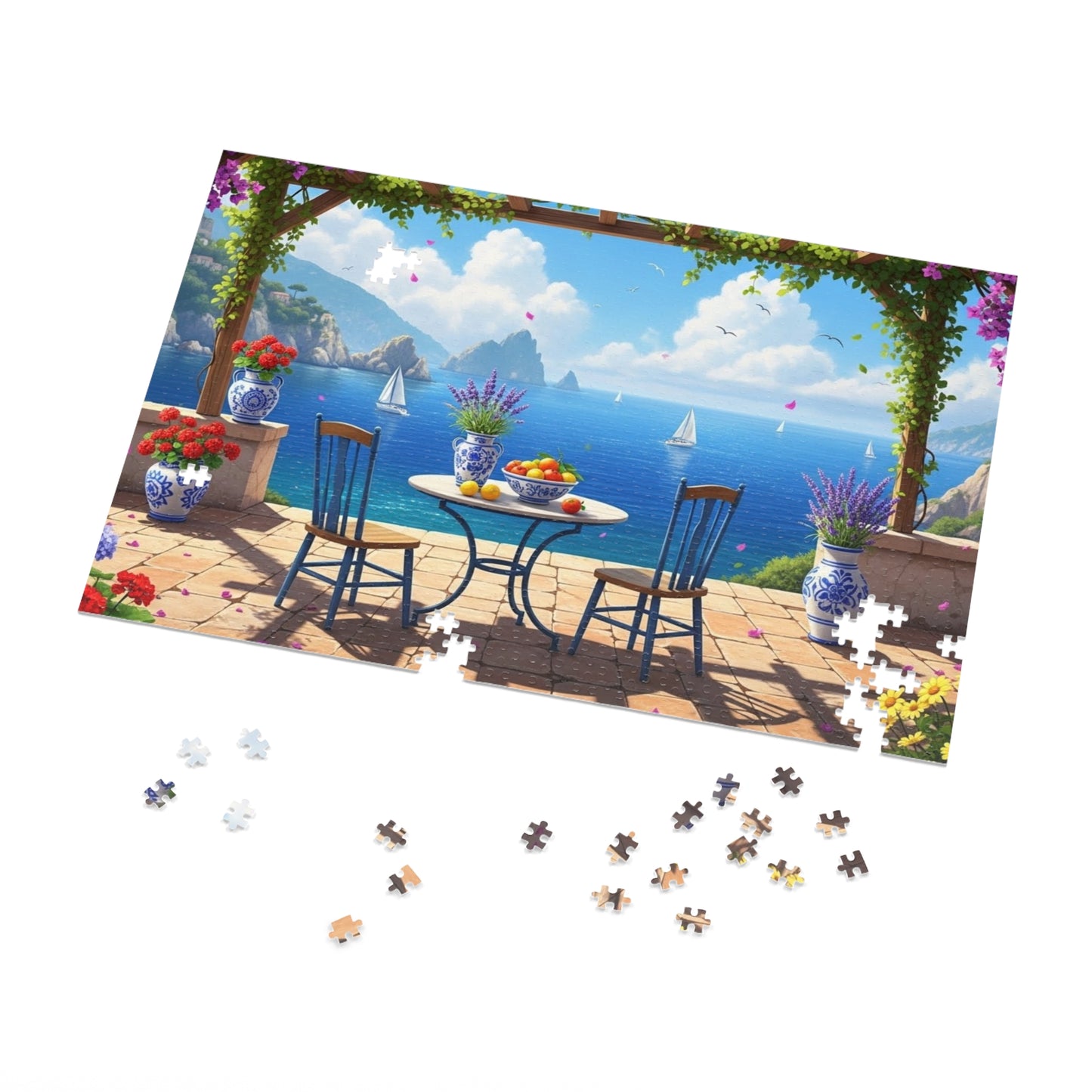 Mediterranean Balcony View Jigsaw Puzzle