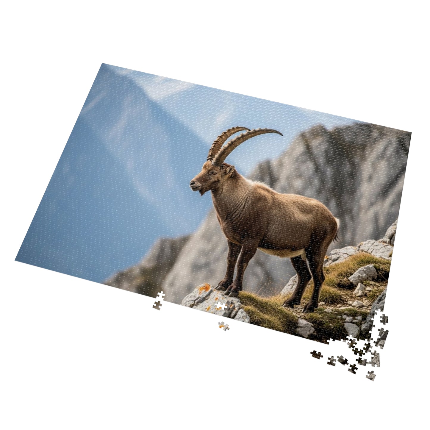 Alpine Ibex Scenic Jigsaw Puzzle (with Tin)