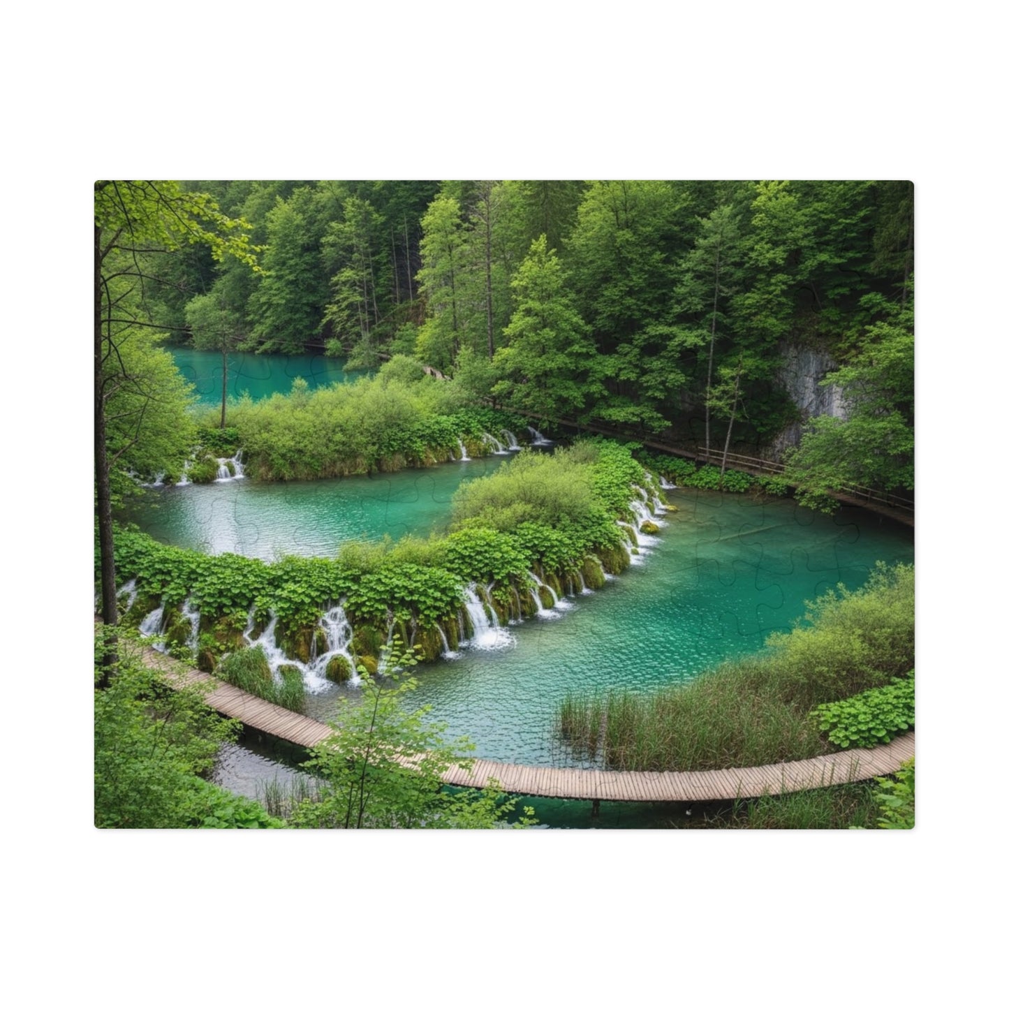 Plitvice Lakes National Park Jigsaw Puzzle 🌿 Emerald Waterfalls, Wooden Walkways & Croatian Nature Wonder